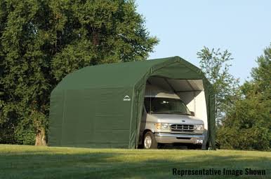 ShelterCoat 12 x 20 ft. Garage Barn Green STD