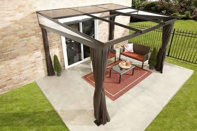 Sojag Budapest Wall-Mounted Gazebo 10 x 12 ft