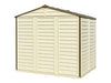 Duramax 8x6 StoreAll Vinyl Shed with Foundation