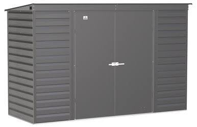 Arrow Select Steel Storage Shed, 10x4, Charcoal