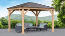 Yardistry 10 x 12 Meridian Gazebo with Cedar Wood & Aluminum Roof