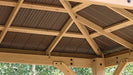Yardistry Meridian Gazebo with Cedar Wood & Aluminum Roof (12 ft. x 12 ft.)