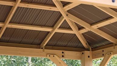 Yardistry Meridian Gazebo with Cedar Wood & Aluminum Roof (12 ft. x 12 ft.)