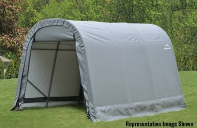 ShelterCoat 8 x 16 ft. Wind and Snow Rated Garage Round Gray STD