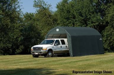 ShelterCoat 12 x 20 ft. Garage Barn Green STD