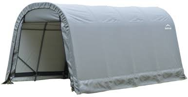 ShelterCoat 8 x 16 ft. Wind and Snow Rated Garage Round Gray STD
