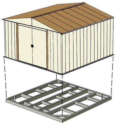 Base Kit - 8 x 6, 10 x 6, and 4 x 10 ft. Sheds