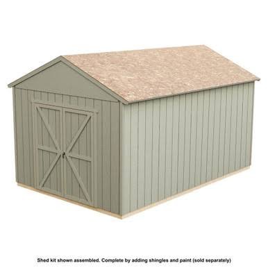 Handy Home DIY Rookwood 10 ft. x 14 ft. Wooden Storage with Flooring Included
