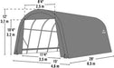 ShelterCoat 15 x 28 ft. Wind and Snow Rated Garage Round Green STD