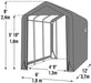 ShelterLogic Shed-in-a-Box 6 x 12 x 8 ft Peak Gray