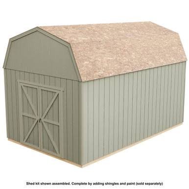 Handy Home DIY Braymore 10 ft. x 16 ft. Wooden Storage Shed with Flooring Included