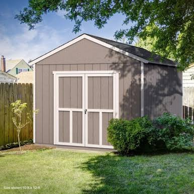 Handy Home DIY Rookwood 10 ft. x 14 ft. Wooden Storage with Flooring Included