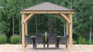 Yardistry Meridian Gazebo with Cedar Wood & Aluminum Roof (10 ft. x 10 ft.)