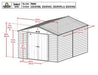 Arrow Select Steel Storage Shed, 10x14, Charcoal