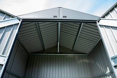 Arrow Elite Steel Storage Shed, 8x6, Anthracite