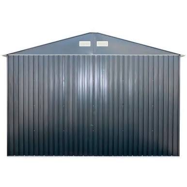 Duramax Imperial Metal Garage Dark Gray with White Trim 12x20