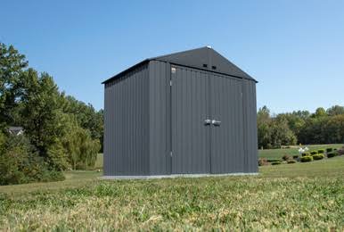 Arrow Elite Steel Storage Shed, 8x6, Anthracite