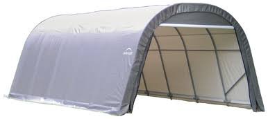 ShelterCoat 12 x 20 ft. Wind and Snow Rated Garage Round Gray STD
