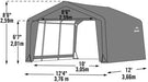 ShelterLogic Shed-in-a-Box 12 x 12 x 8 ft Peak Gray