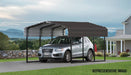Arrow Steel Carport 10 x 20 x 7 ft. Galvanized Black/Charcoal