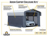 Arrow Enclosure Kit ONLY for Arrow Carport, 20 ft. x 20 ft. Gray