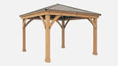 Yardistry Meridian Gazebo with Cedar Wood & Aluminum Roof (12 ft. x 12 ft.)