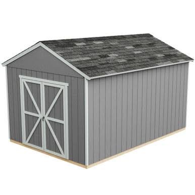 Handy Home DIY Rookwood 10 ft. x 14 ft. Wooden Storage with Flooring Included