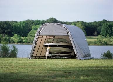 ShelterCoat 12 x 20 ft. Wind and Snow Rated Garage Round Gray STD