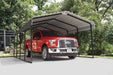 Steel Carport 12 x 20 x 7 ft. Galvanized Black/Charcoal, Snow Rated (35 PSF)