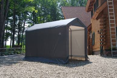 ShelterLogic Shed-in-a-Box 6 x 10 x 6 ft. 6 in. Peak Gray