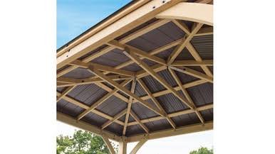 Yardistry 10 x 12 Meridian Gazebo with Cedar Wood & Aluminum Roof