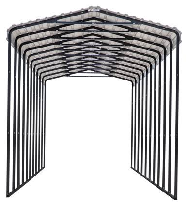 Arrow Carport, 14x51x14, Charcoal