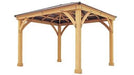 Yardistry 10 x 12 Meridian Gazebo with Cedar Wood & Aluminum Roof
