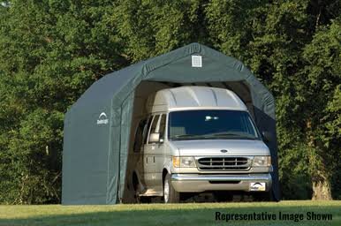 ShelterCoat 12 x 20 ft. Garage Barn Green STD