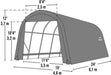 ShelterCoat 15 x 24 ft. Wind and Snow Rated Garage Round Gray STD