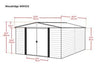 Woodridge 10 x 12 ft. Steel Storage Shed Coffee/Woodgrain