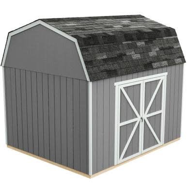 Handy Home DIY Braymore 10 ft. x 12 ft. Wooden Storage Shed with Flooring Included