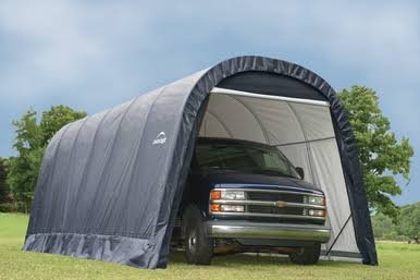 ShelterCoat 13 x 24 ft. Wind and Snow Rated Garage Round Gray STD
