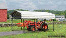 Steel Carport 10 x 20 x 7 ft. Galvanized Black/Eggshell
