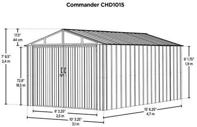 Commander 10 x 20 ft. Steel Storage Building Eggshell