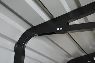Steel Carport 10 x 20 x 7 ft. Galvanized Black/Eggshell