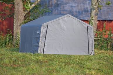 ShelterLogic Shed-in-a-Box 12 x 12 x 8 ft Peak Gray