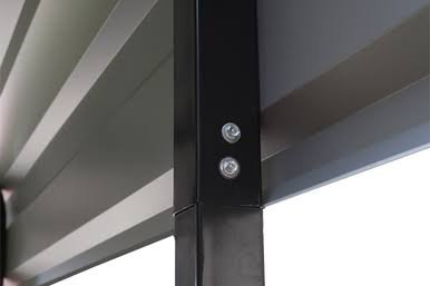 Steel Carport 10 x 24 x 7 ft. Galvanized Black/Charcoal