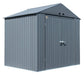 Arrow Elite Steel Storage Shed, 8x6, Anthracite