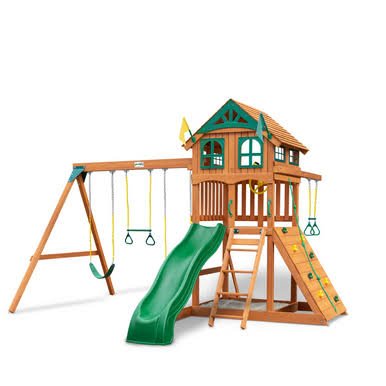 Gorilla Playsets Outing w/ Trapeze Bar Swing Set
