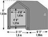 ShelterLogic Shed-in-a-Box 6 x 6x 6 ft Peak Grey