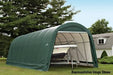 ShelterCoat 15 x 28 ft. Wind and Snow Rated Garage Round Green STD