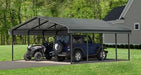 Arrow Powder Coated Steel Carport 20 ft. x 20 ft. - Charcoal
