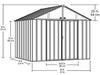 EZEE Shed Steel Storage 10 x 8 ft. Galvanized Extra High Gable Charcoal with Cream Trim