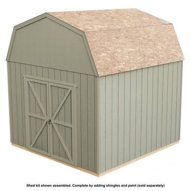 Handy Home DIY Braymore 10 ft. x 10 ft. Wooden Storage Shed with Flooring Included